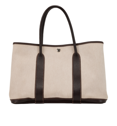 Garden Party 36, &pound;1,100, Handbags, Beige/Brown, Canvas/Leather, Front view
